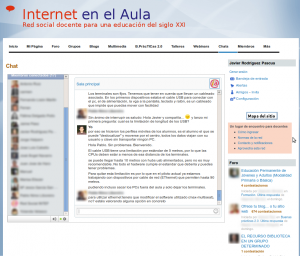 Chat de Internet en el Aula sobre terminales multipuesto en las aulas con software libre